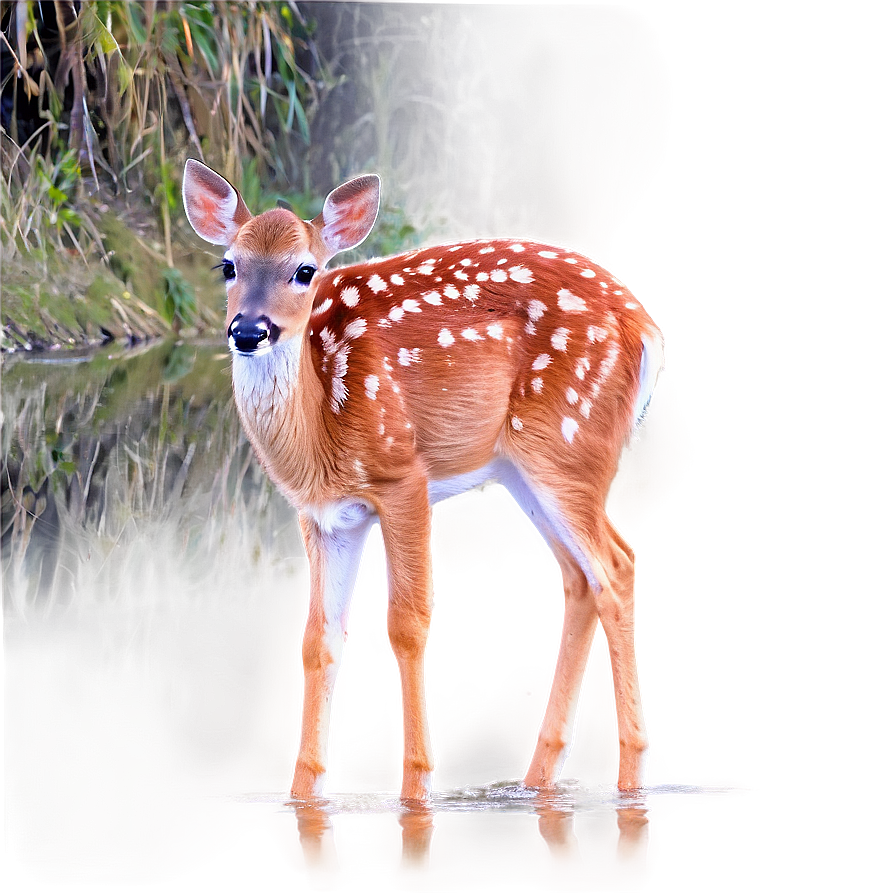 Fawn By River Png 06242024 PNG Image