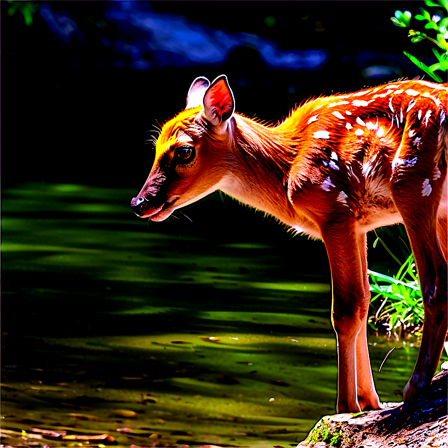 Fawn By River Png Lff PNG Image