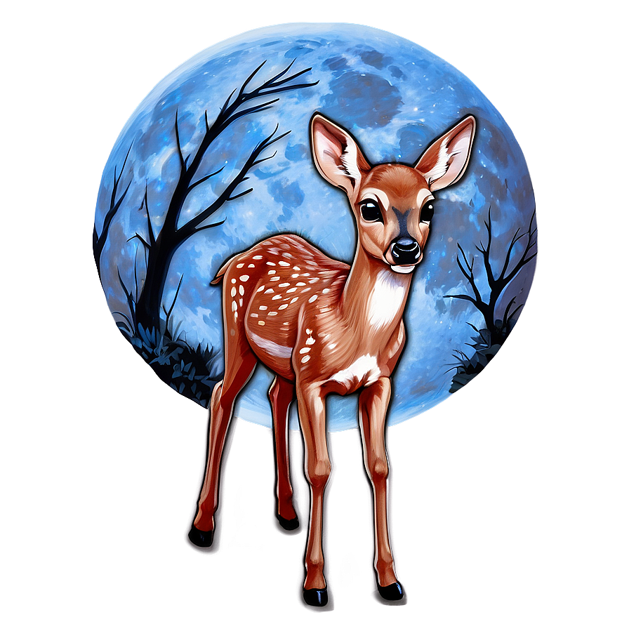 Fawn Under Moonlight Png Fkp87 PNG Image