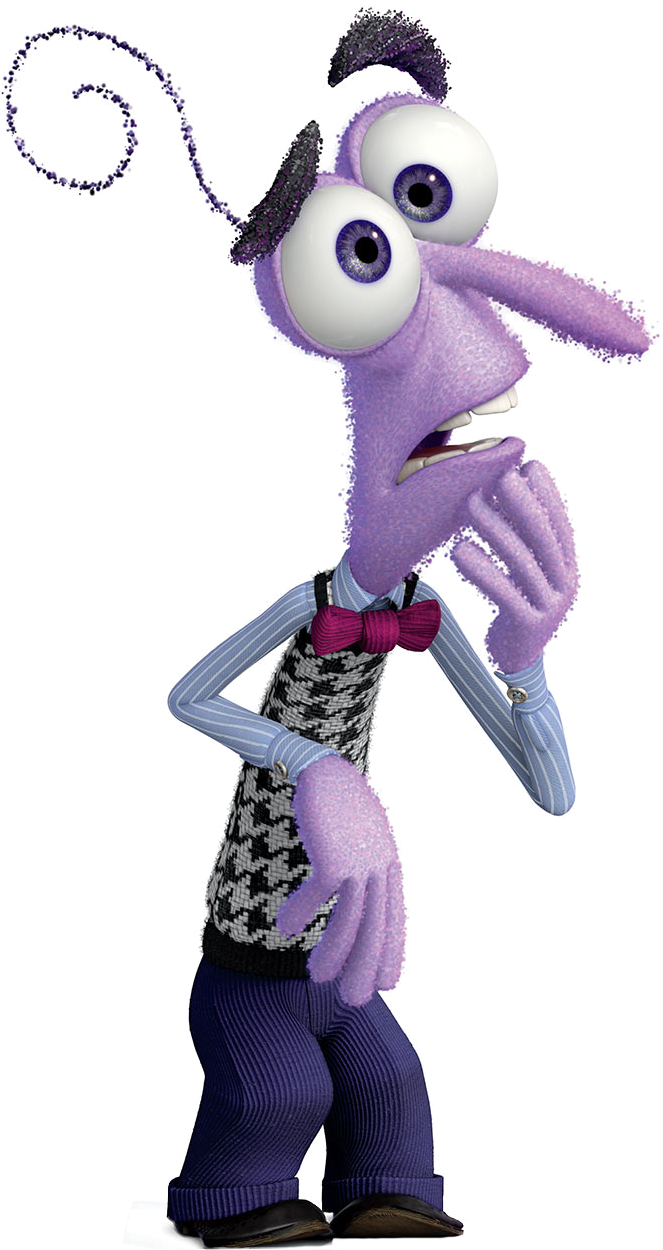 Fearful Purple Animated Character.png PNG Image