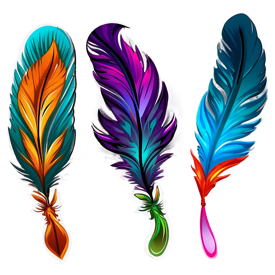 Feather Shaped Bookmark Png 64 PNG Image