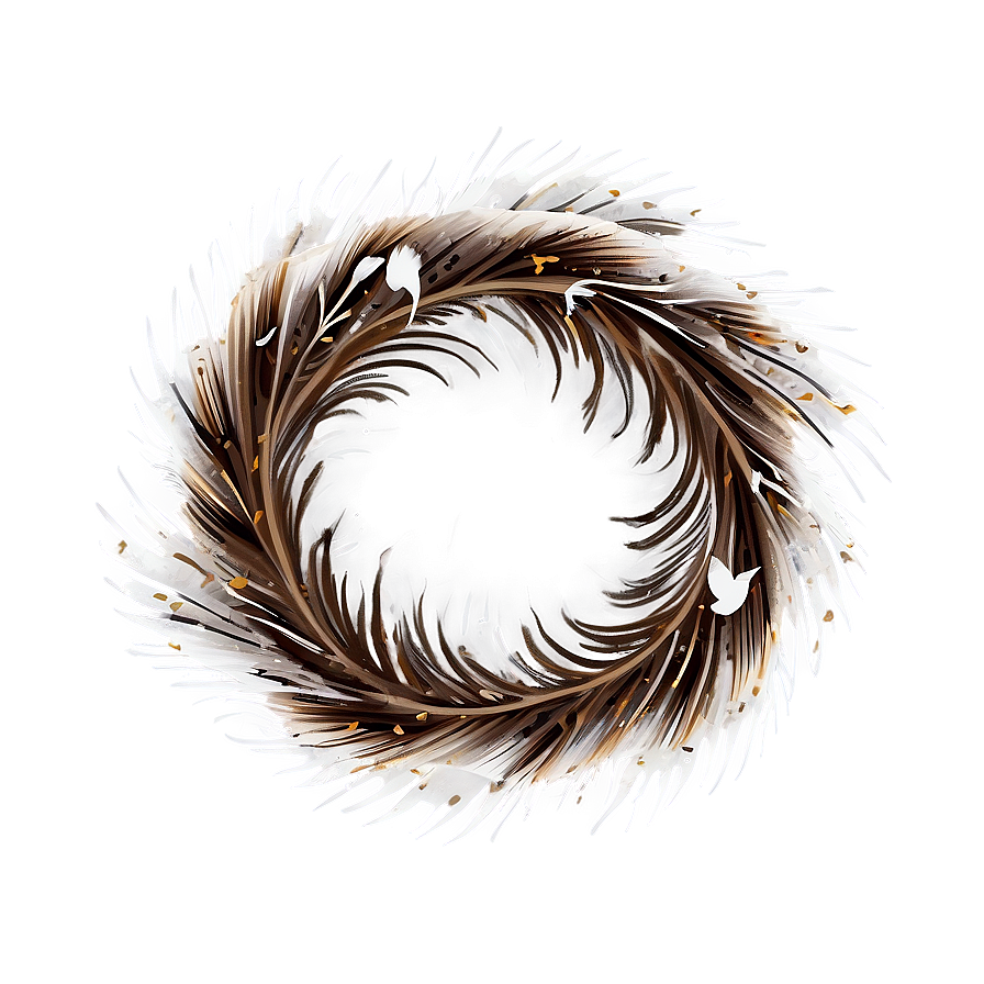 Feather Wreath Circle Png 05042024 PNG Image