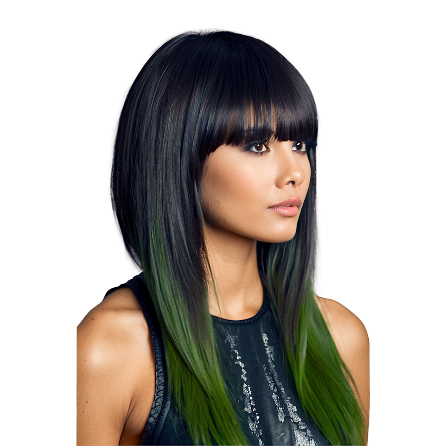 Feathered Bangs Hair Png Gut PNG Image