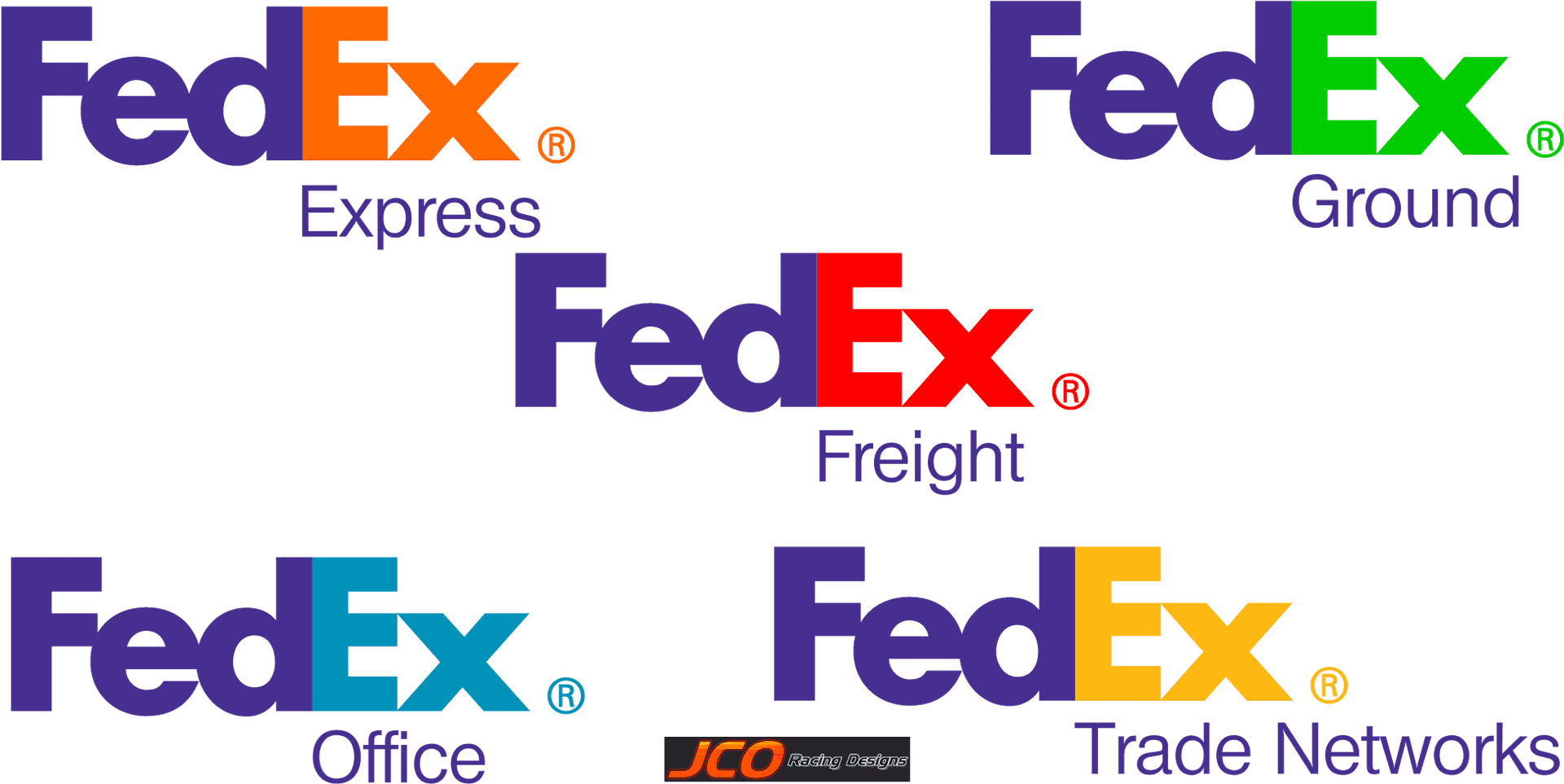 Fed Ex Logo Variations PNG Image