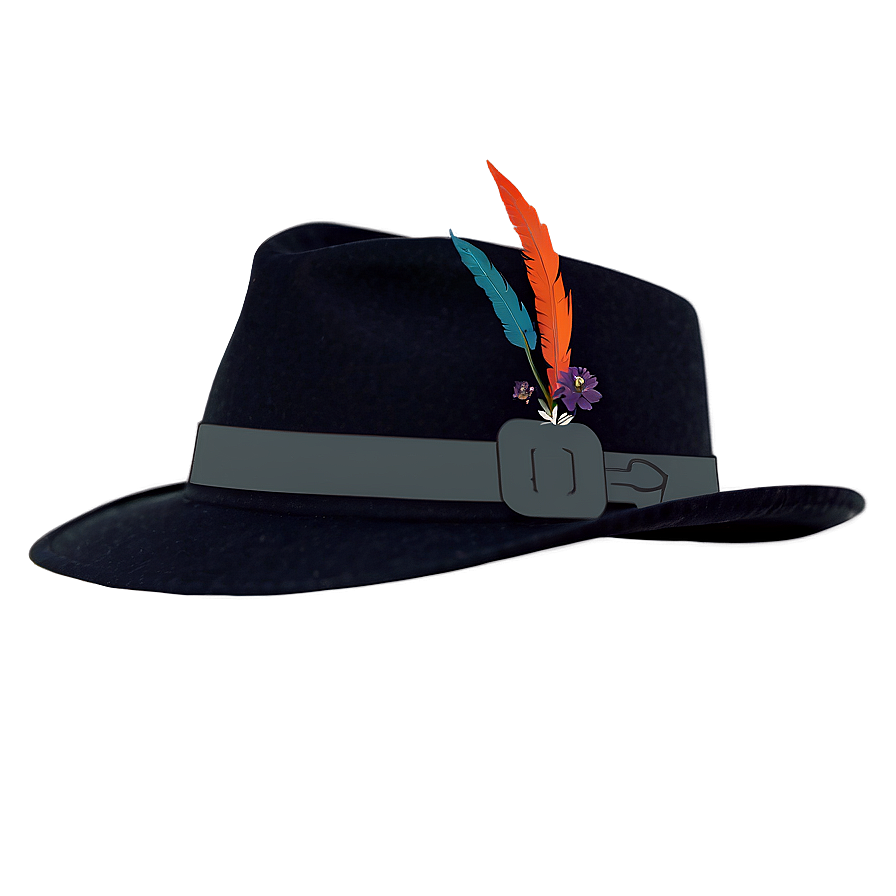 Fedora With Feather Png Iir4 PNG Image