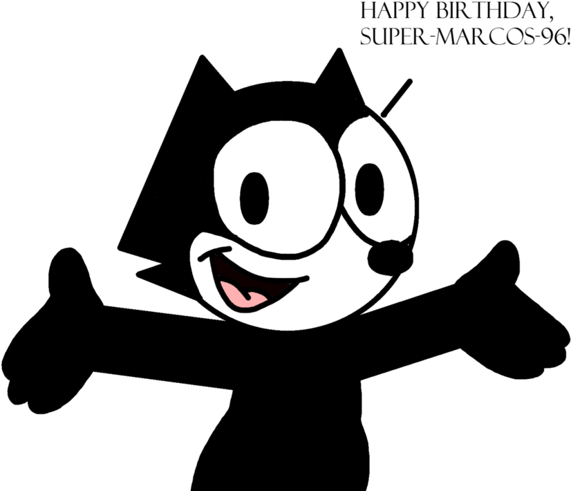 Felix The Cat Birthday Celebration PNG Image