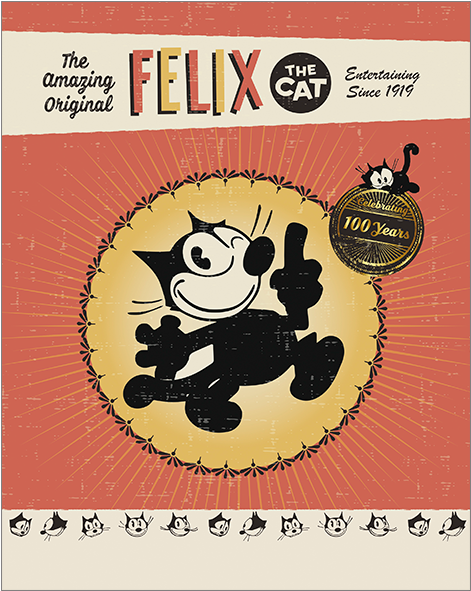 Felixthe Cat100 Years Celebration Poster PNG Image