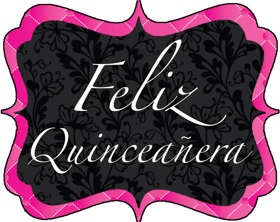 Feliz Quinceanera Celebration Banner PNG Image