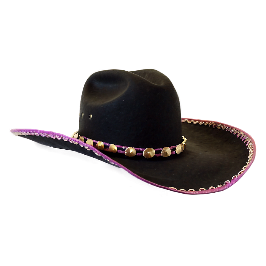 Felt Black Cowboy Hat Png 06212024 PNG Image