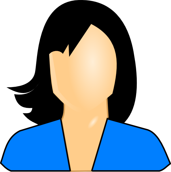 Female Avatar Blue Shirt Graphic PNG Image