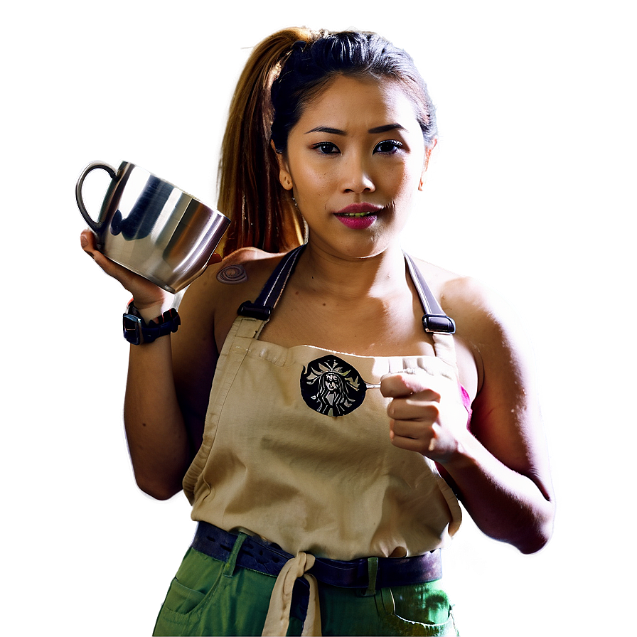 Female Barista Action Png 10 PNG Image