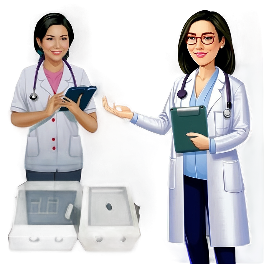 Female Doctor Cartoon Png Eqb38 PNG Image