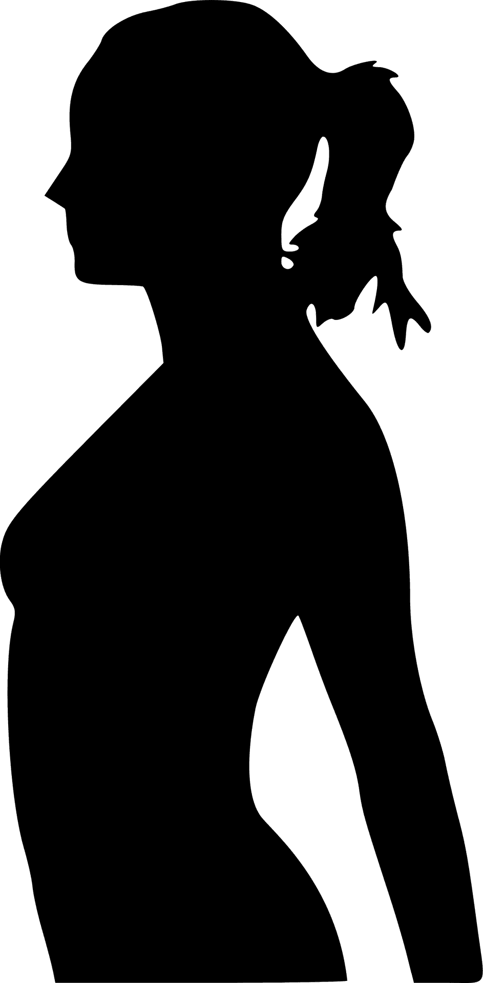 Female Silhouette Profile PNG Image