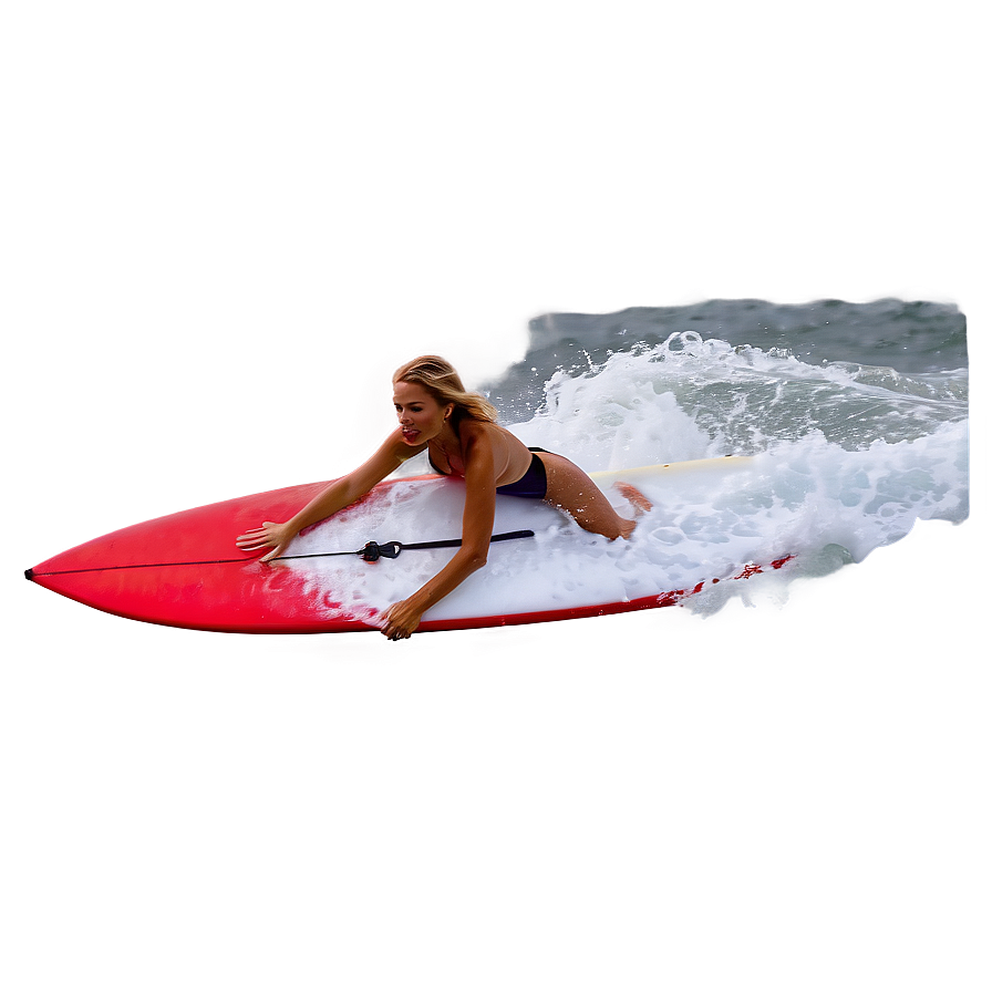 Female Surfer In Action Png 78 PNG Image