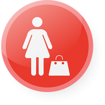 Female Symbol Shopping Icon PNG Image