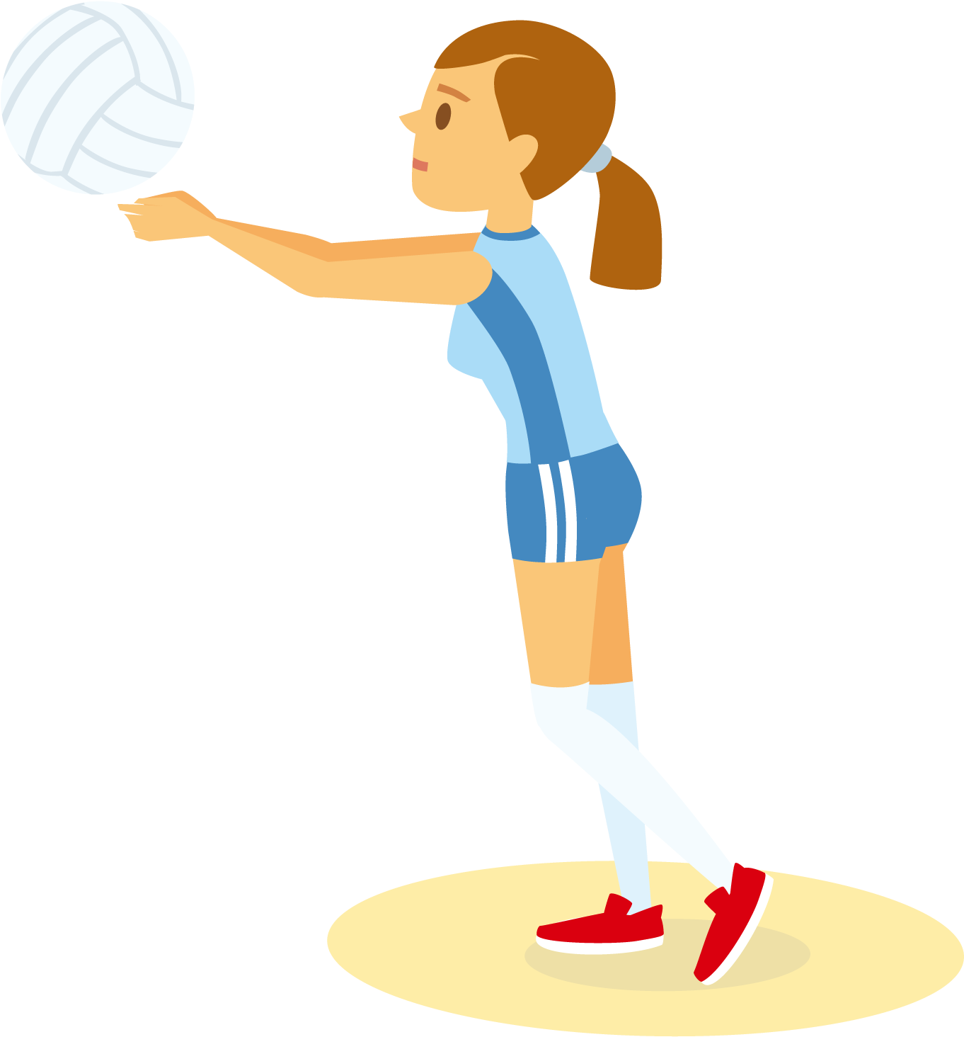 Female Volleyball Player Clipart PNG Image