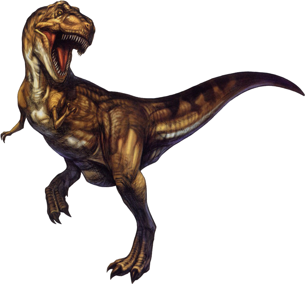 Ferocious Tyrannosaurus Rex Illustration PNG Image