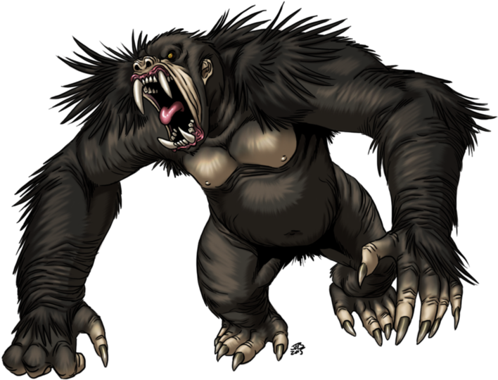 Ferocious Werewolf Artwork PNG Image