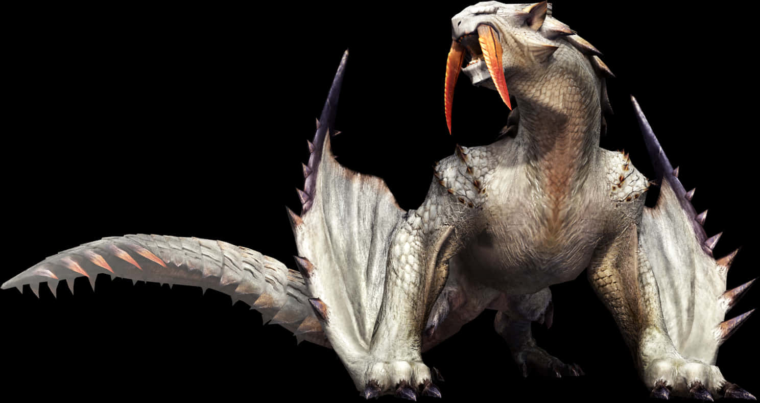 Ferocious Winged Beast PNG Image