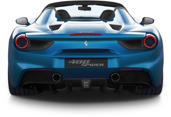 Ferrari488 Spider Rear View PNG Image