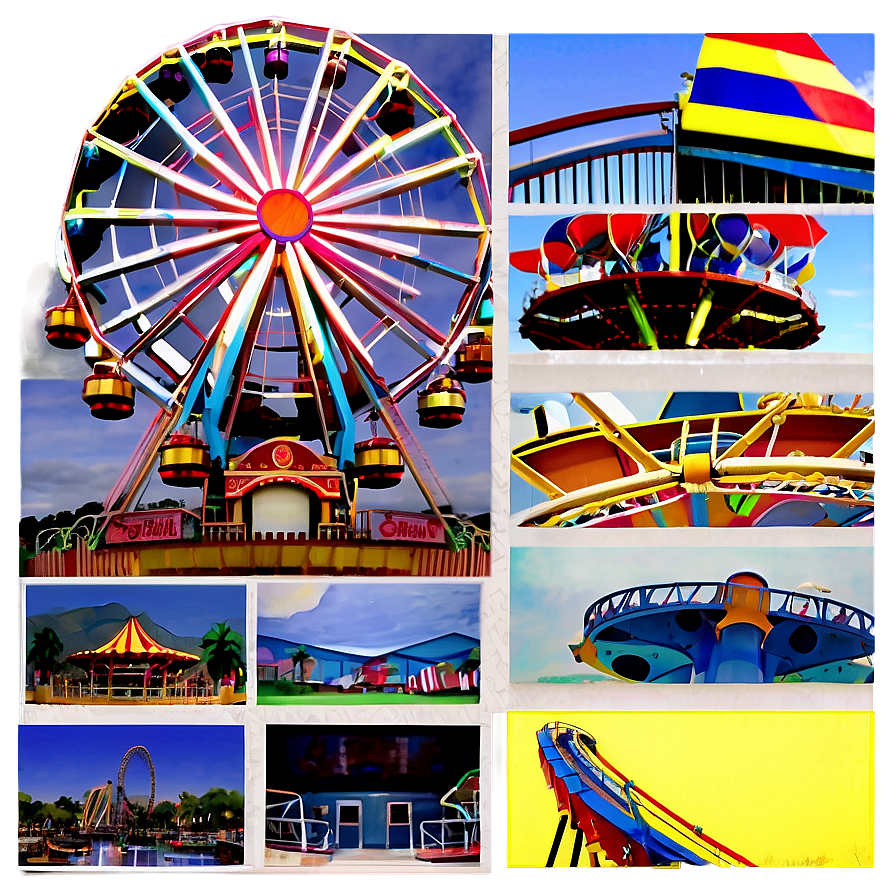 Ferris Wheel In Amusement Park Png 90 PNG Image