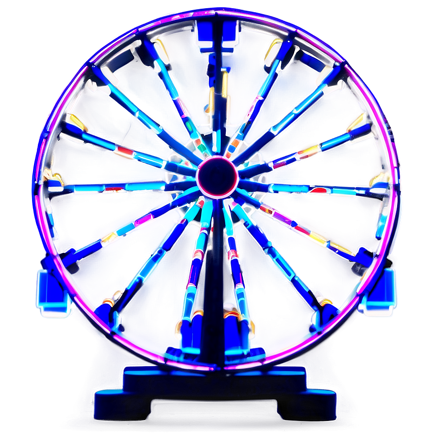 Ferris Wheel Neon Sign Png 6 PNG Image