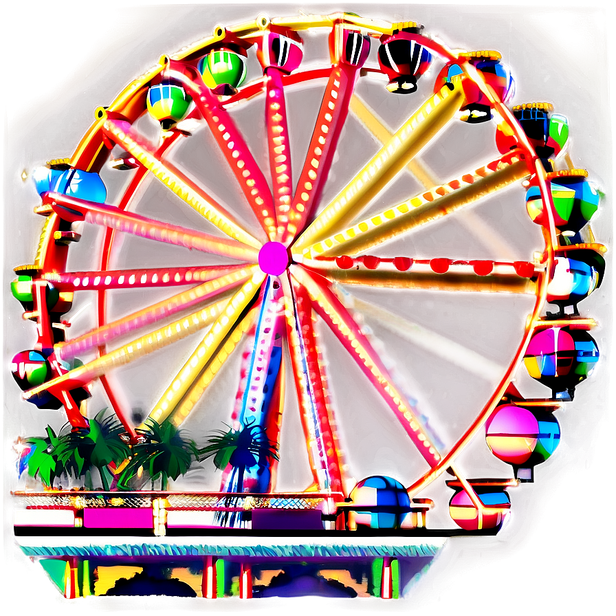 Ferris Wheel Sunset Silhouette Png Flx57 PNG Image