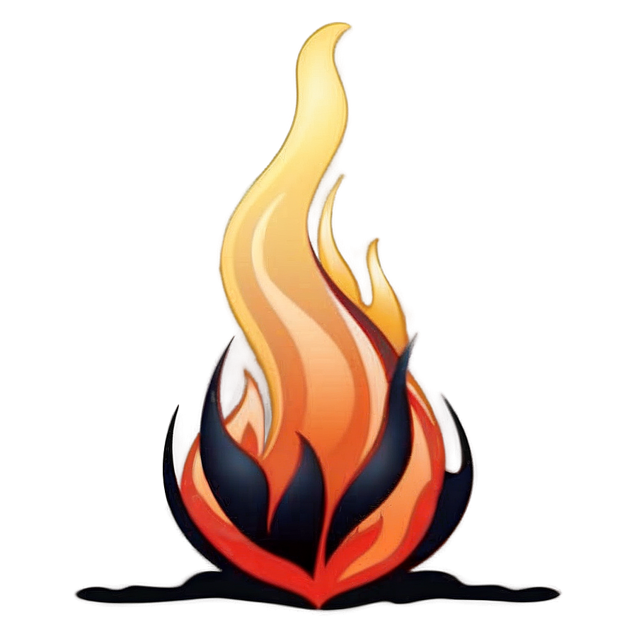 Fervent Fire Emoji Illustration Png 4 PNG Image