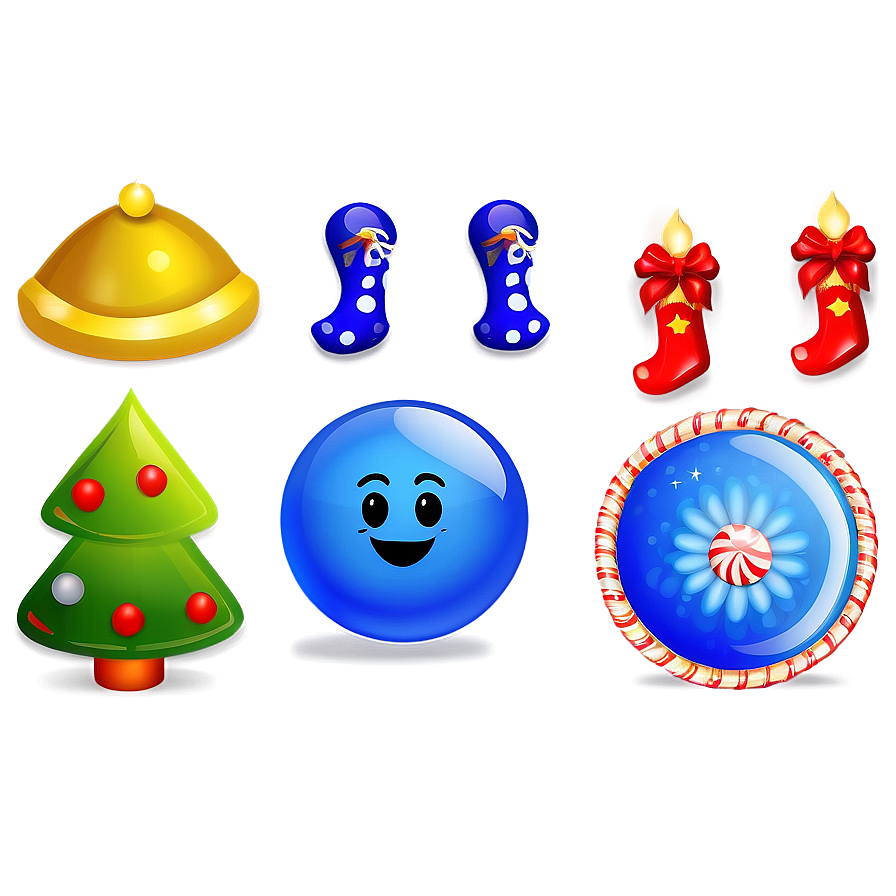 Festive Blue Emojis Png Pack Lnw PNG Image