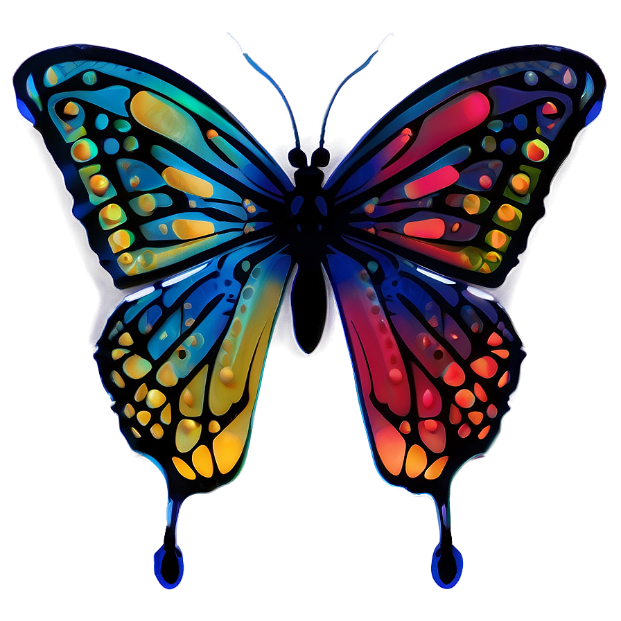 Festive Butterfly Outline Png Uab PNG Image