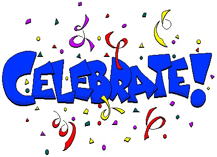 Festive Celebrate Word Art PNG Image