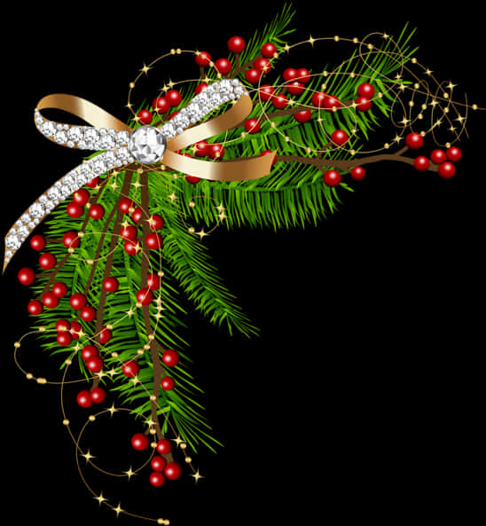 Festive Christmas Border Design PNG Image