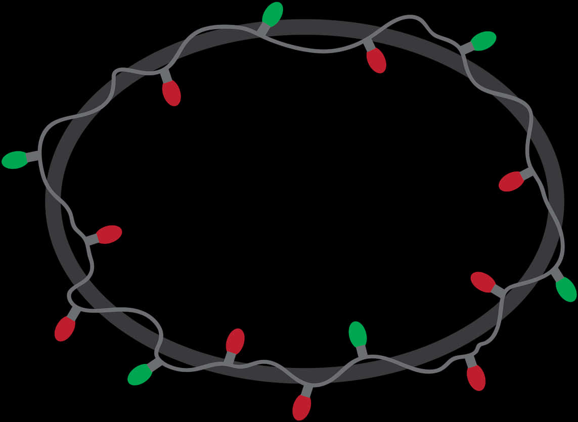 Festive Christmas Lights Graphic PNG Image