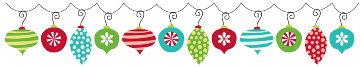 Festive Christmas Ornaments Banner PNG Image