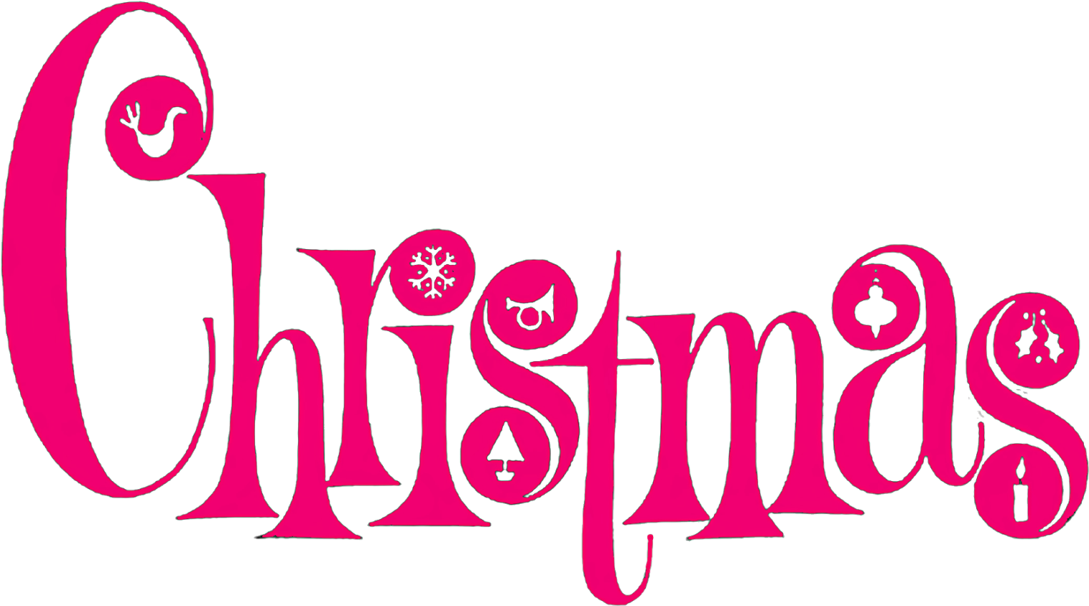 Festive Christmas Text Clipart PNG Image