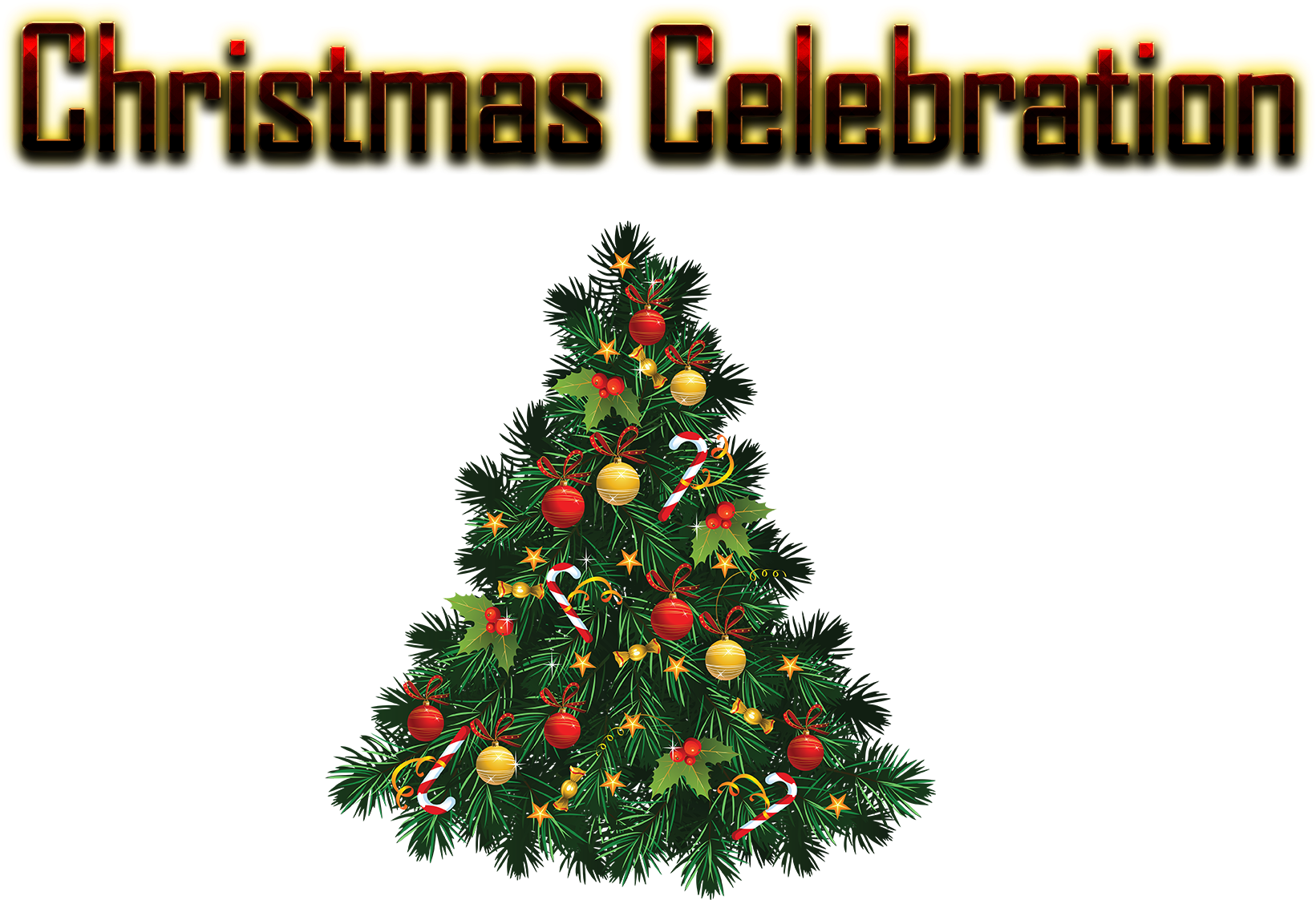 Festive Christmas Tree Celebration PNG Image