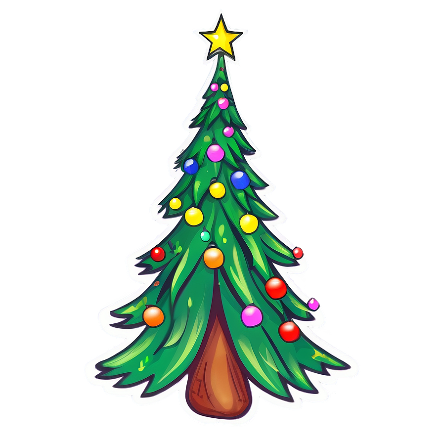 Festive Cute Christmas Tree Design Png 62 PNG Image