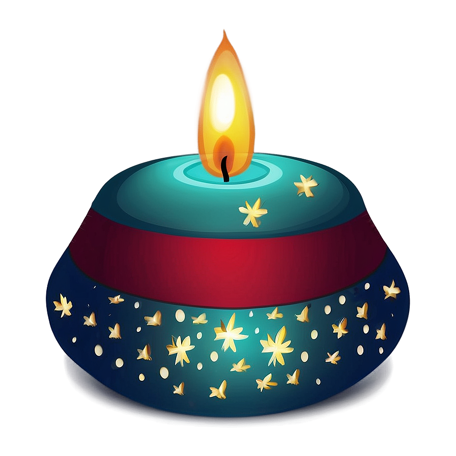 Festive December Candle Png Ehl44 PNG Image