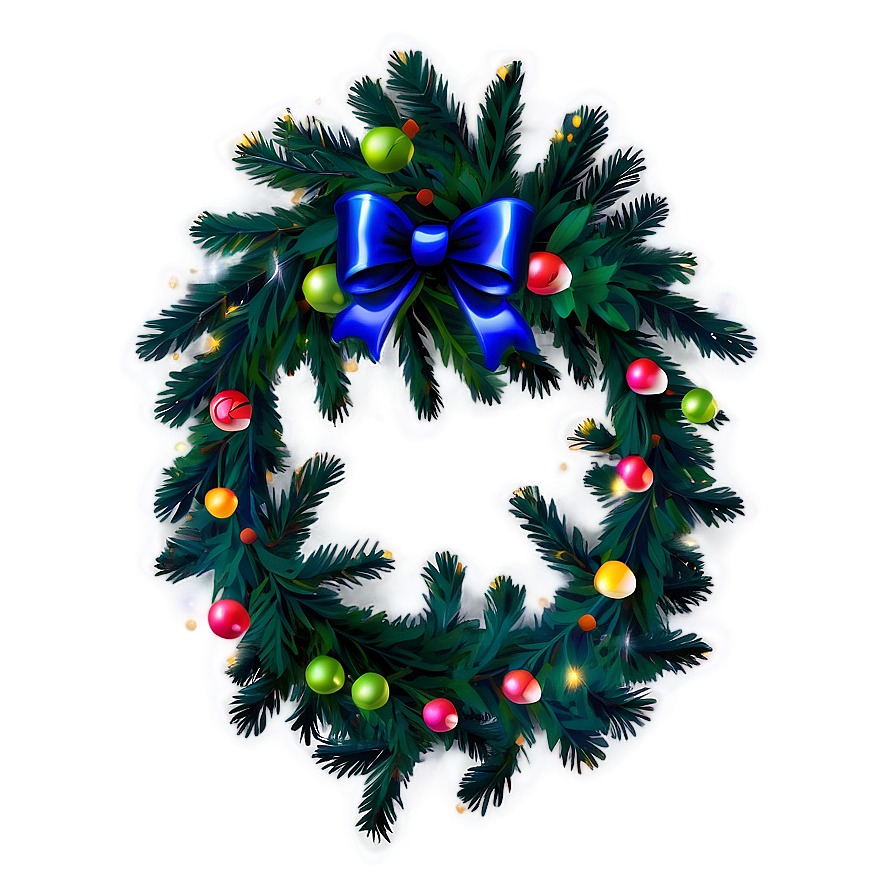 Festive December Wreath Png Yxa52 PNG Image