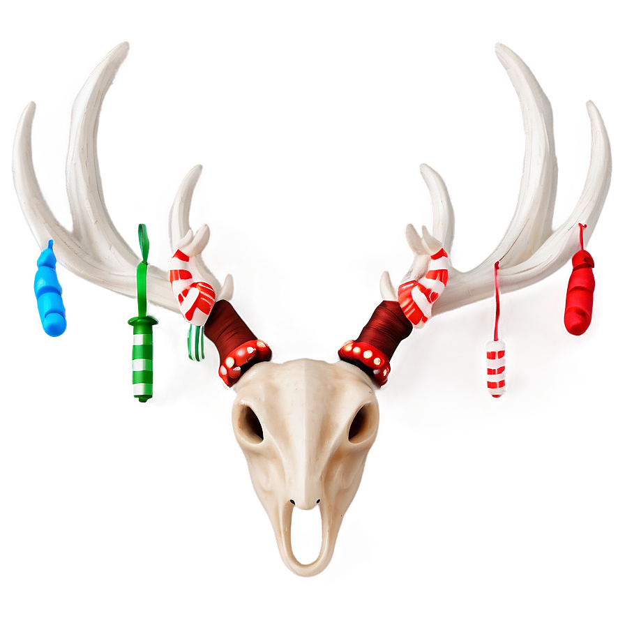 Festive Deer Antler Decoration Png 06122024 PNG Image