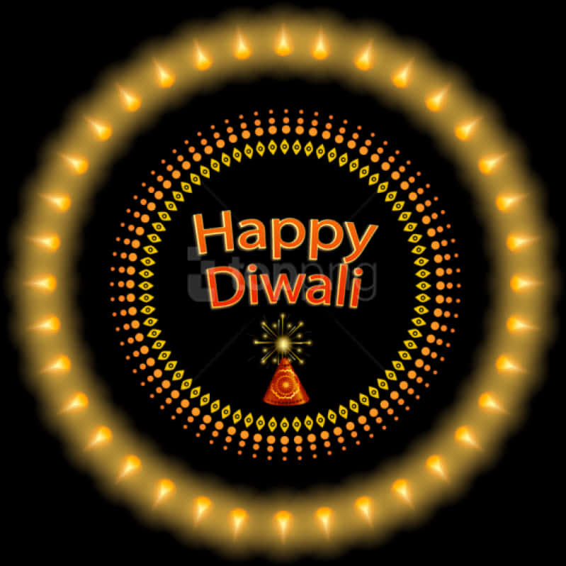 Festive Diwali Greeting Design PNG Image