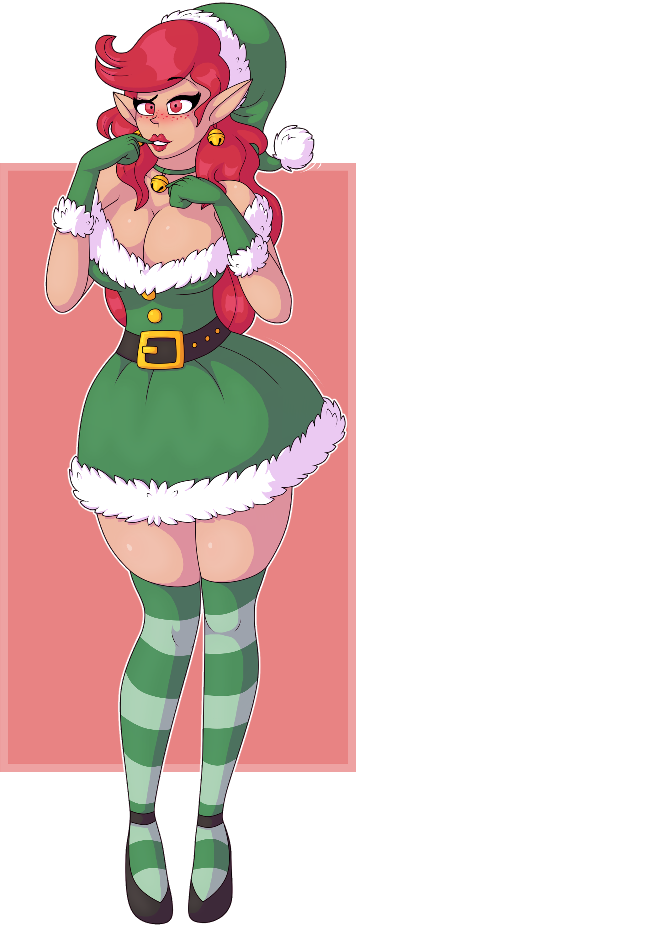 Festive_ Elf_ Costume_ Anime_ Style PNG Image