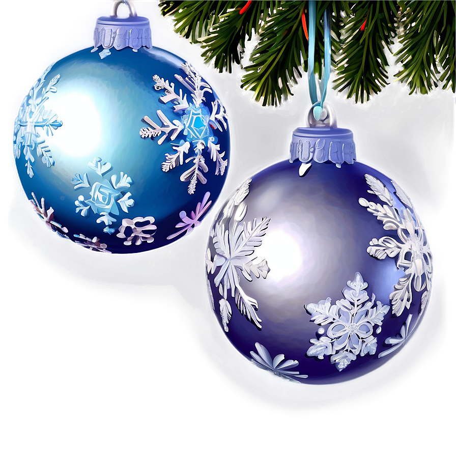 Festive Frosty Ornaments Png Sxw PNG Image