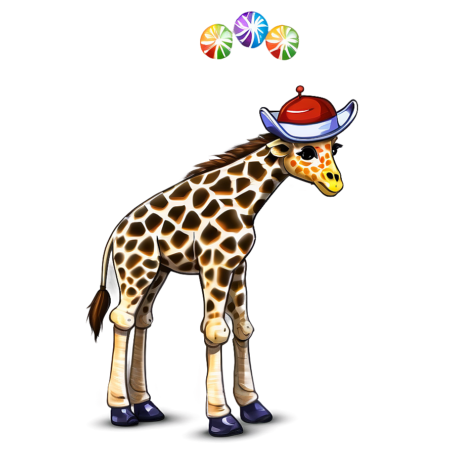 Festive Giraffe With Hat Png 05062024 PNG Image