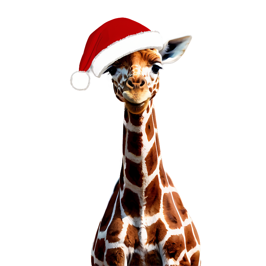 Festive Giraffe With Hat Png Pyh PNG Image