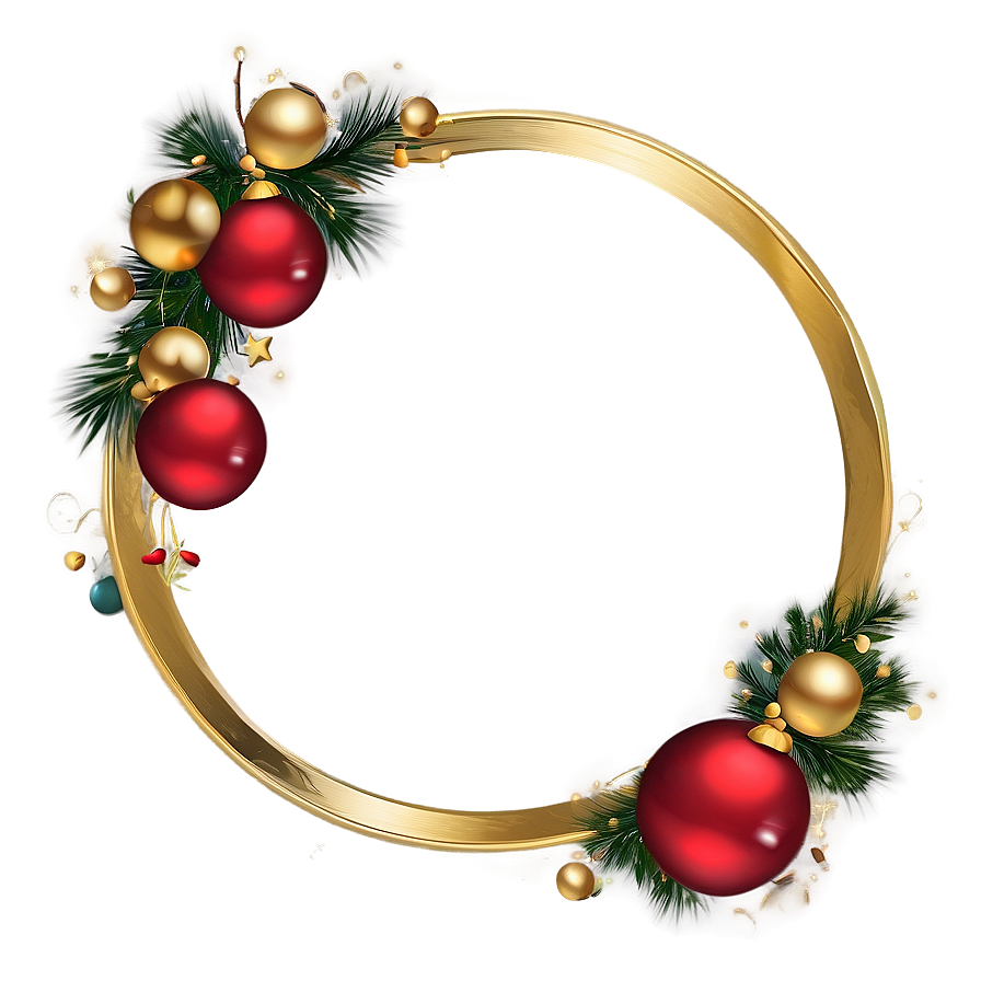 Festive Gold Circle Frame Png 78 PNG Image