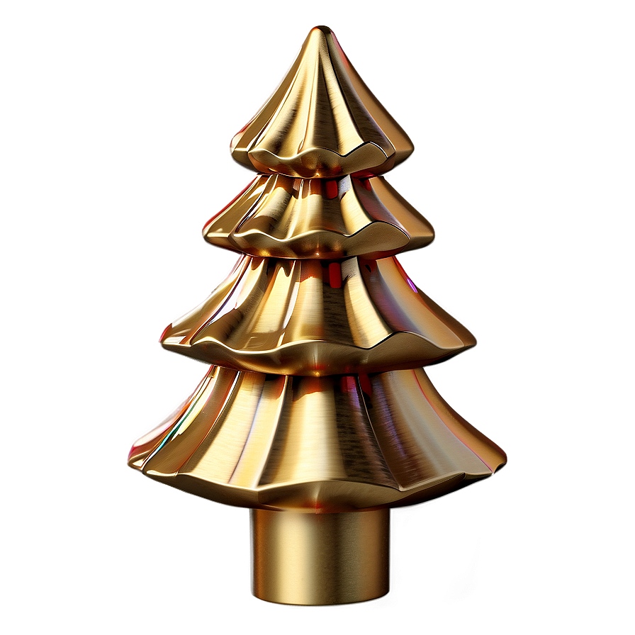 Festive Gold Tabletop Christmas Tree Png 06282024 PNG Image