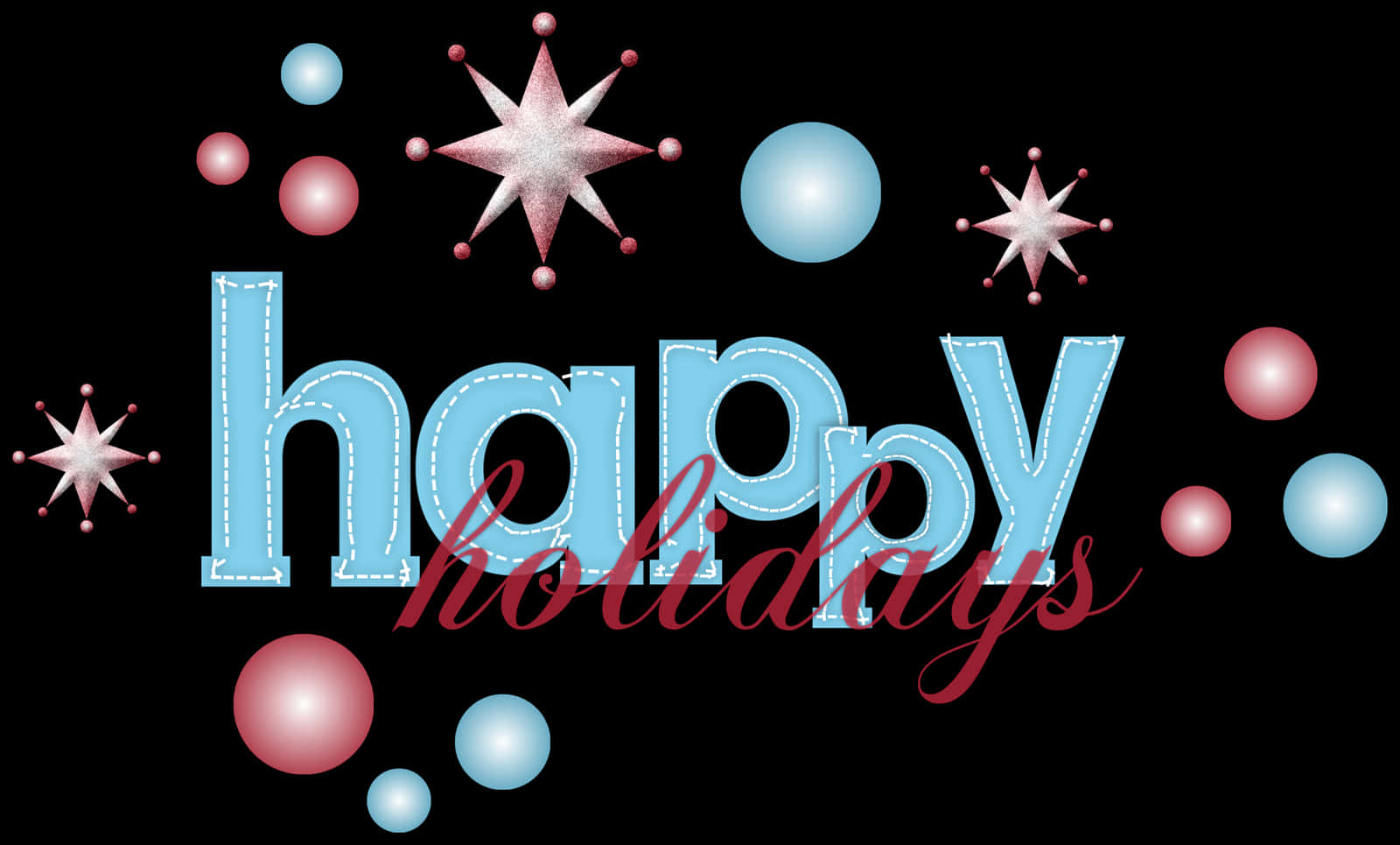 Festive Happy Holidays Greeting PNG Image