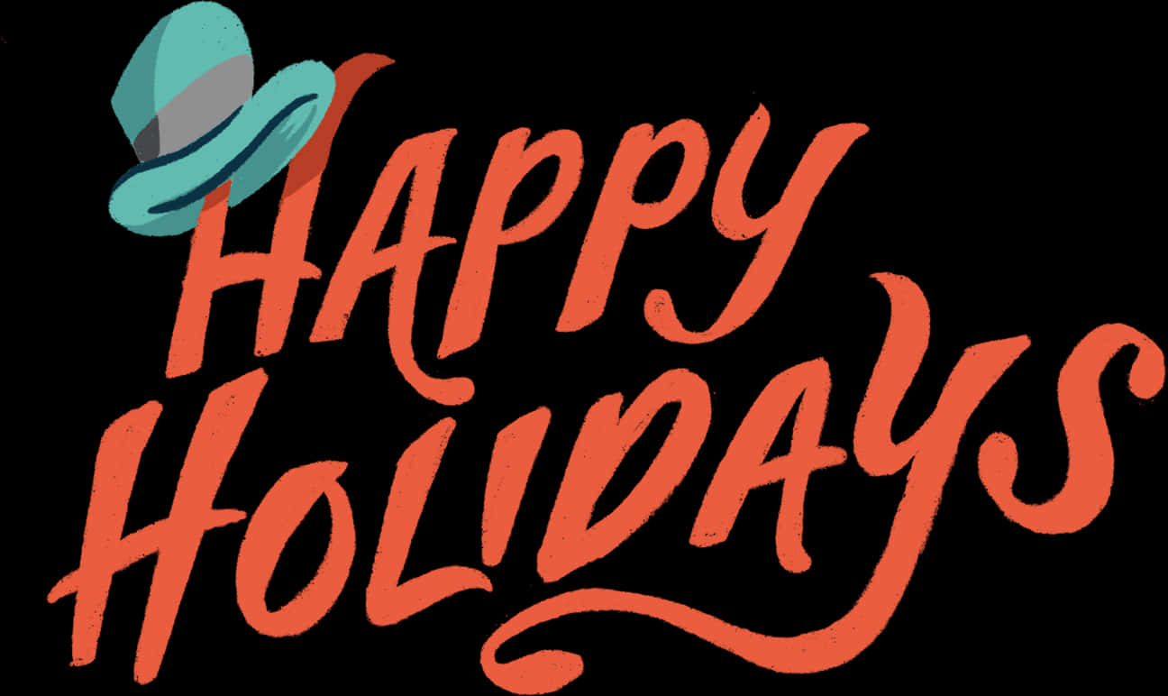 Festive Happy Holidays Greeting PNG Image