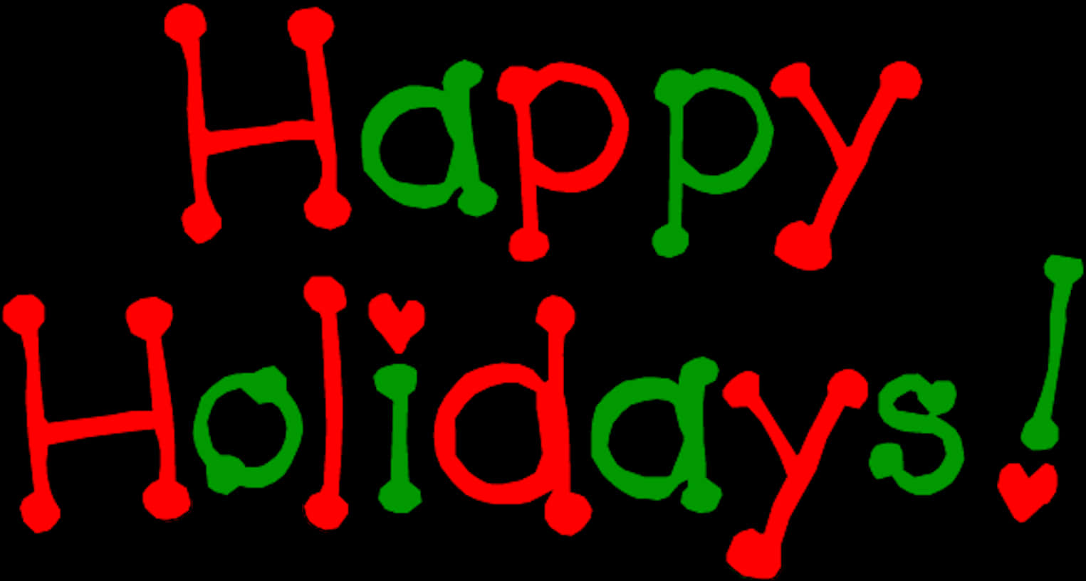 Festive Happy Holidays Greeting PNG Image